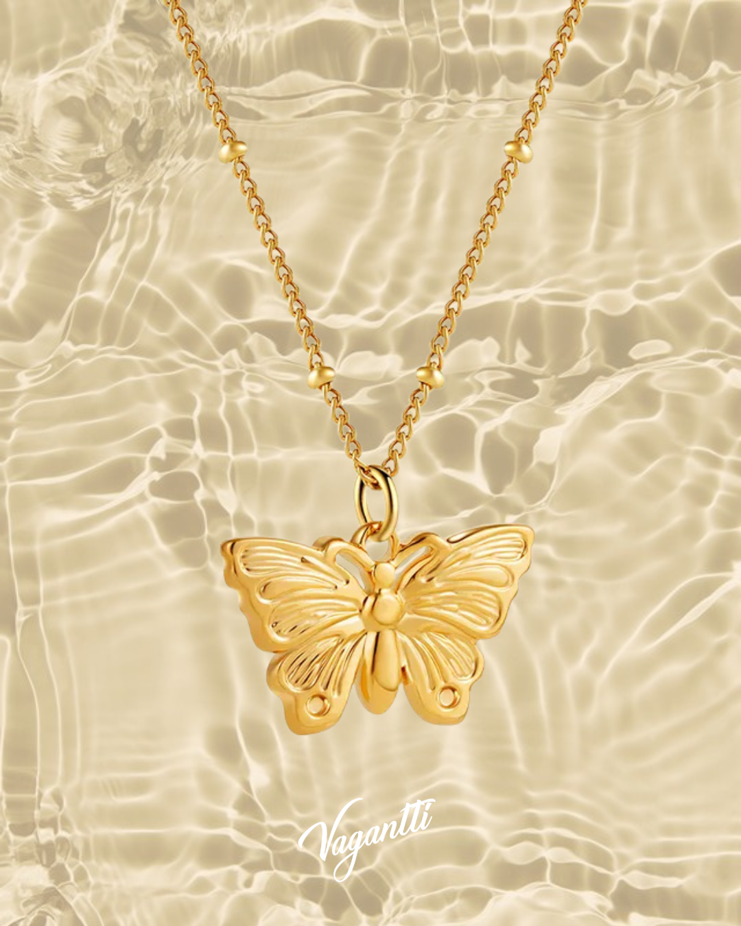 Collar de Mariposa Dorada